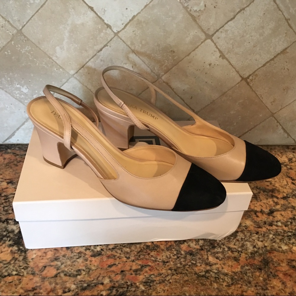 Ivanka Trump Liah shoes leather suede 9 slingbacks